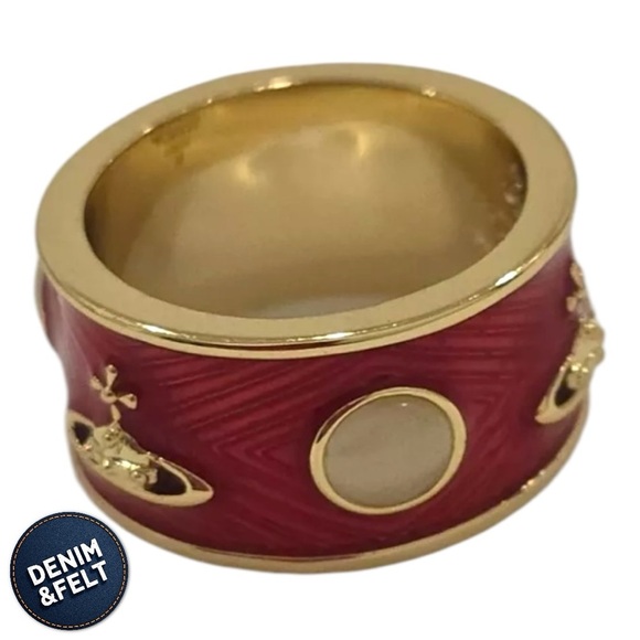 Vivienne Westwood Gold Red Opal King Ring Size 8 | EUC!! ♥️♥️ - Picture 2 of 8